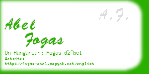 abel fogas business card